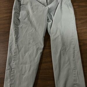 Talbots Gray Chinos Straight Leg Cotton Blend